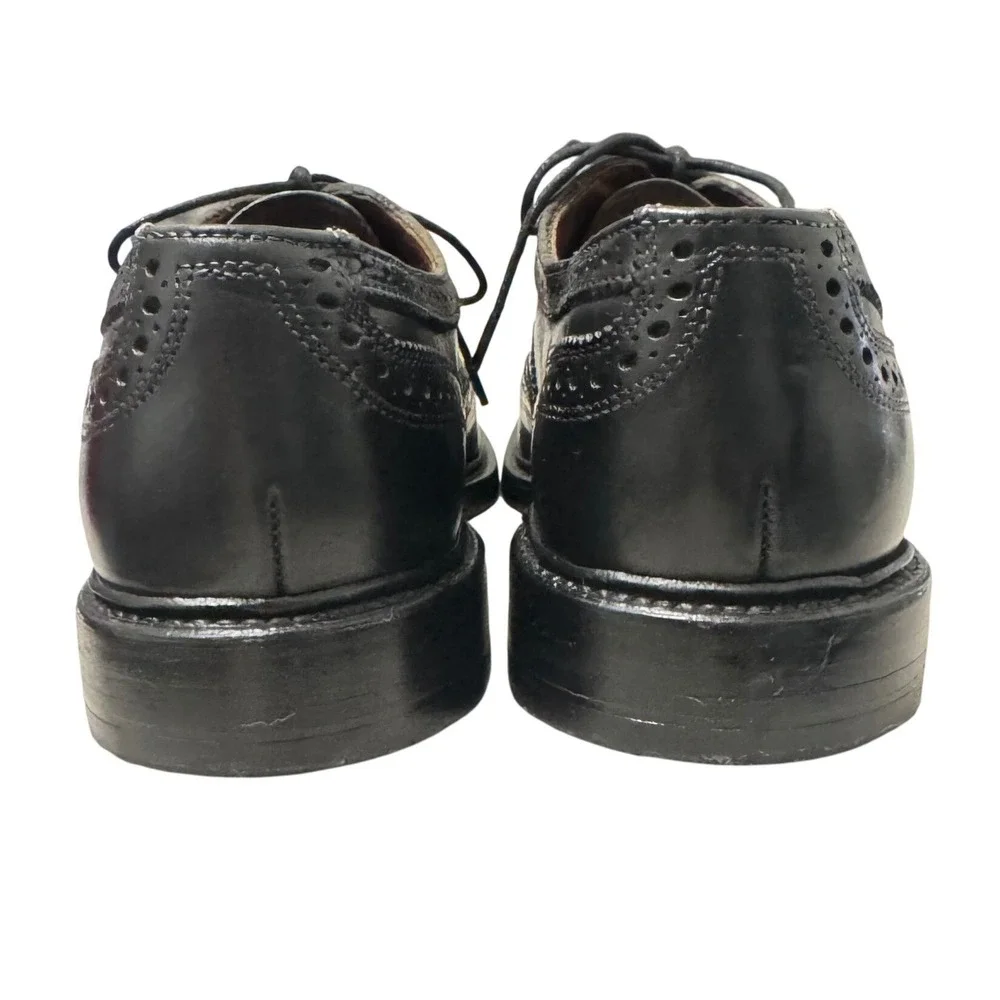 Allen Edmonds McAllister Wingtip Oxford Mens 10 D Black Good‎ Brogue 4005